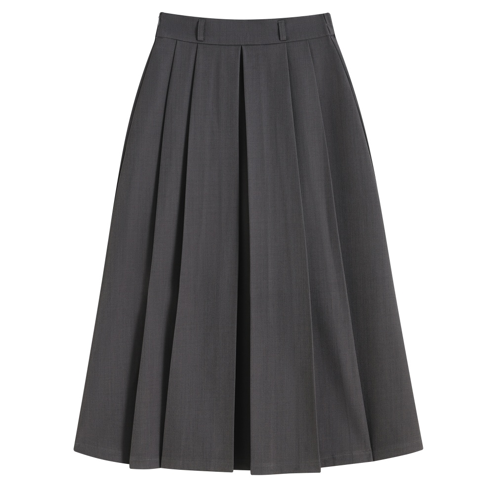 Slim A-line business suit high waist pleated skirt for women