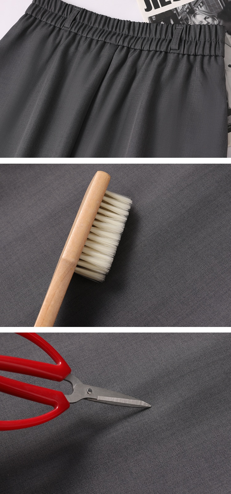 Slim A-line business suit high waist pleated skirt for women