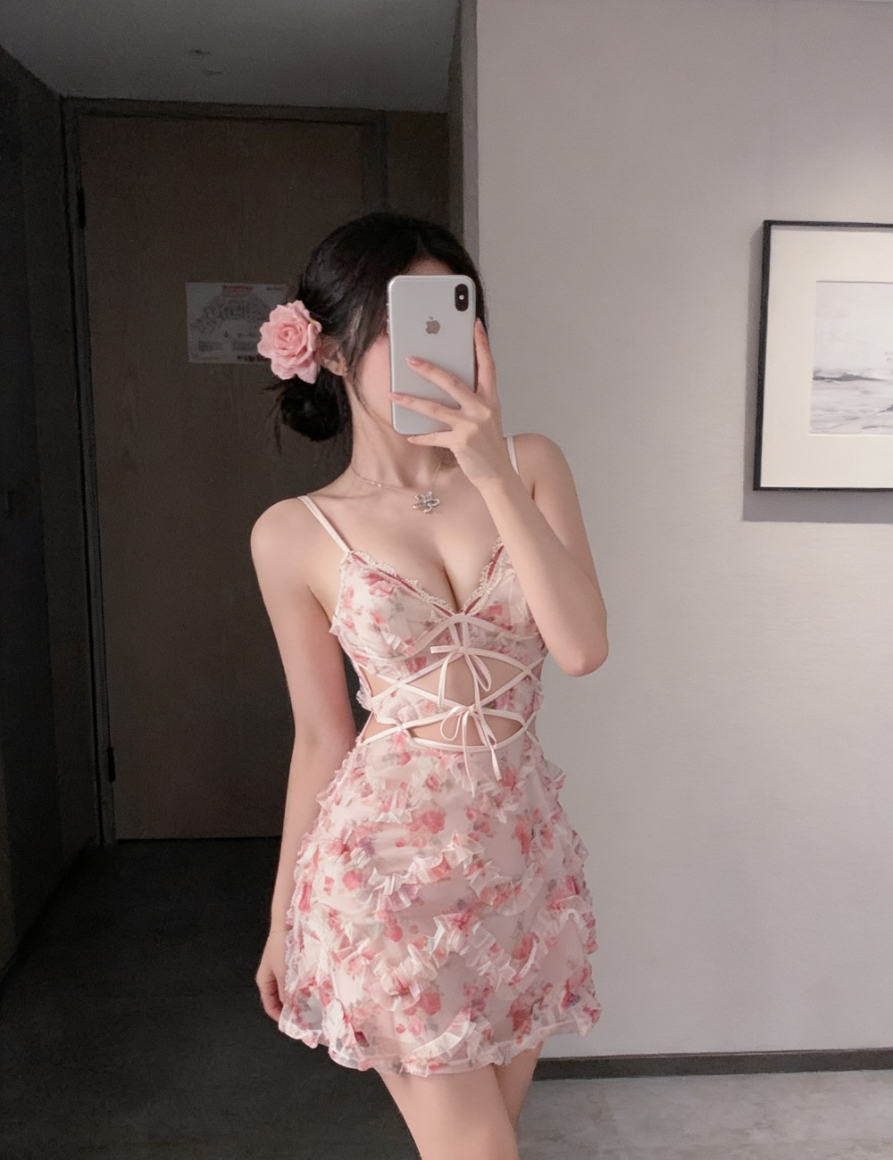 Hollow stereoscopic night dress fashion dress for women