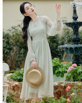 Lady niche frenum temperament tender beading dress