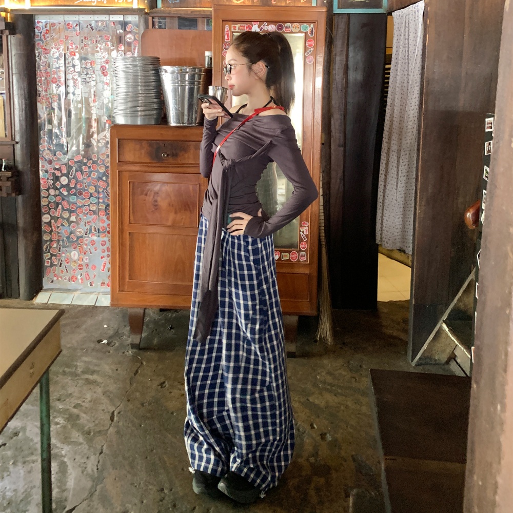 Korean style loose pants high waist casual pants for women