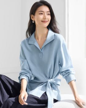 Tie commuting all-match stripe spring temperament shirt