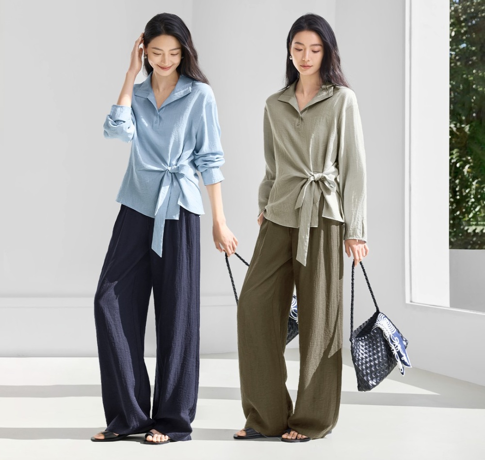 Tie commuting all-match stripe spring temperament shirt