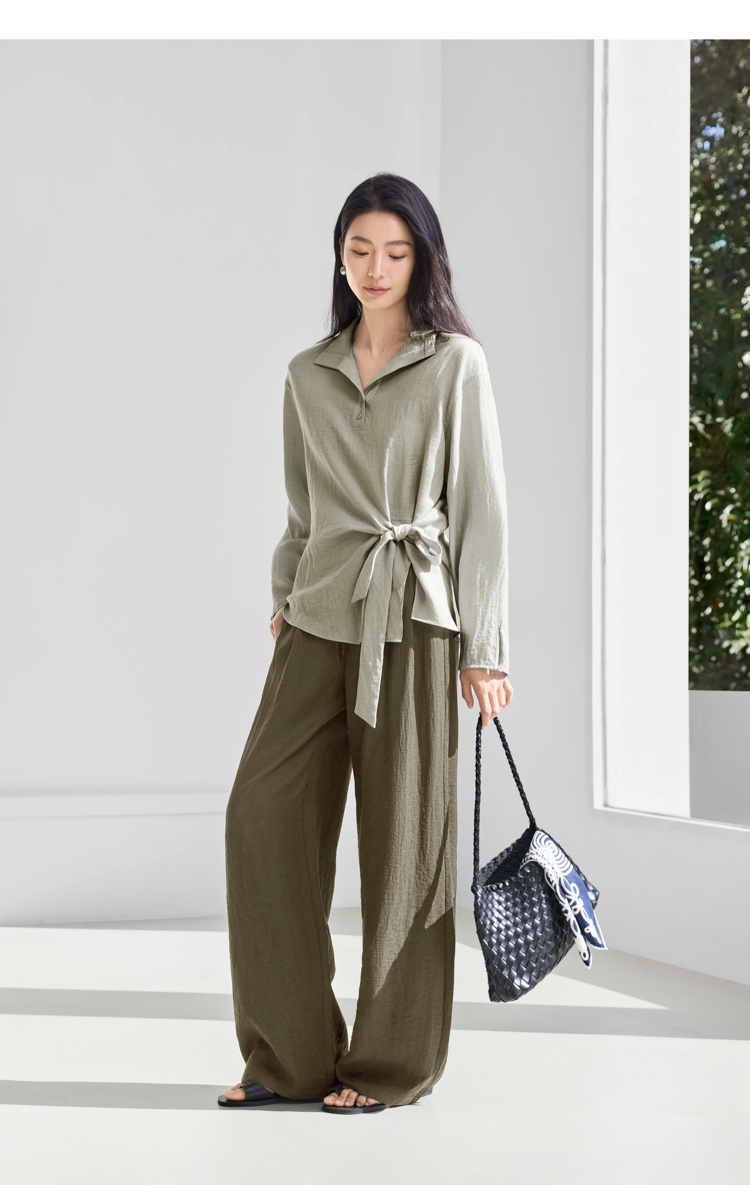 Tie commuting all-match stripe spring temperament shirt