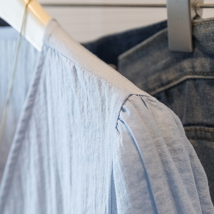 All-match irregular large yard frenum summer shirt for women