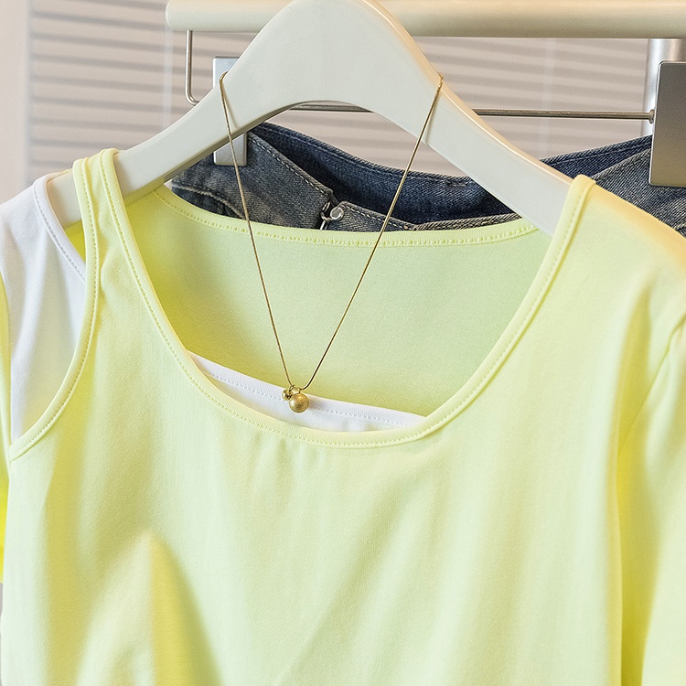 Summer fold slim pure short sleeve large yard T-shirt for women