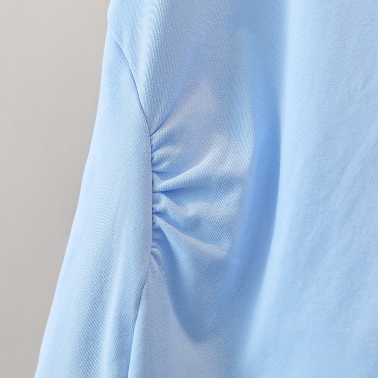 Summer fold slim pure short sleeve large yard T-shirt for women