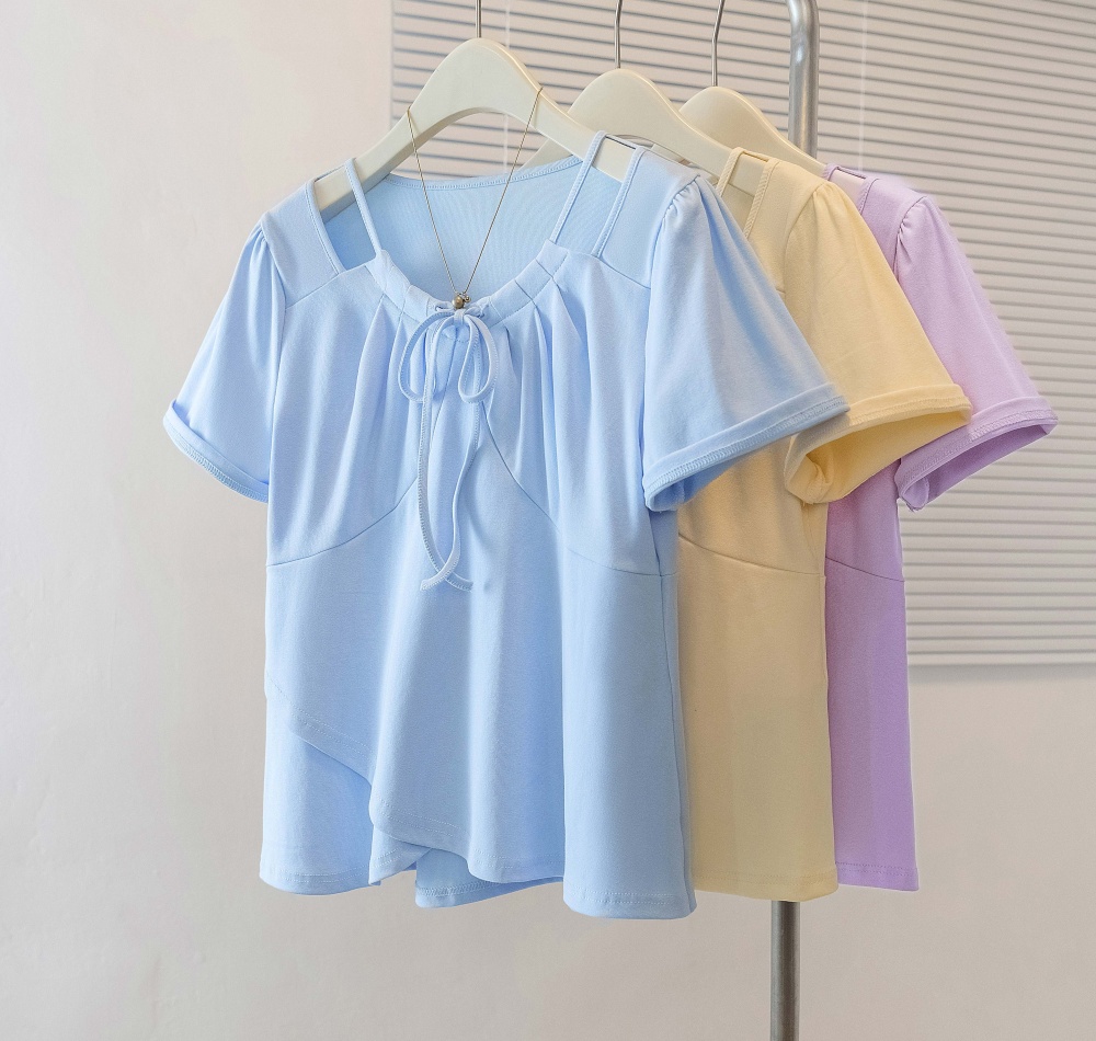 Summer large yard T-shirt pure fresh tops for women