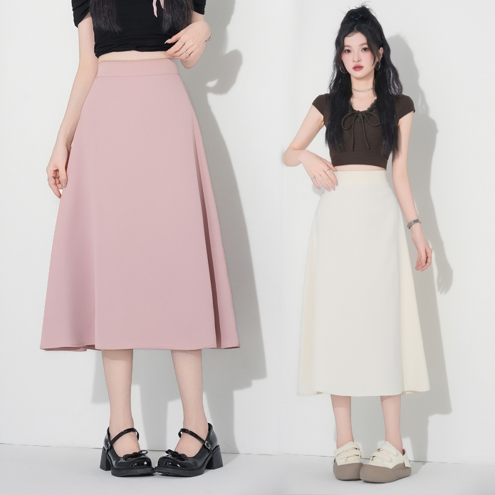 Korean style black all-match large yard skirt