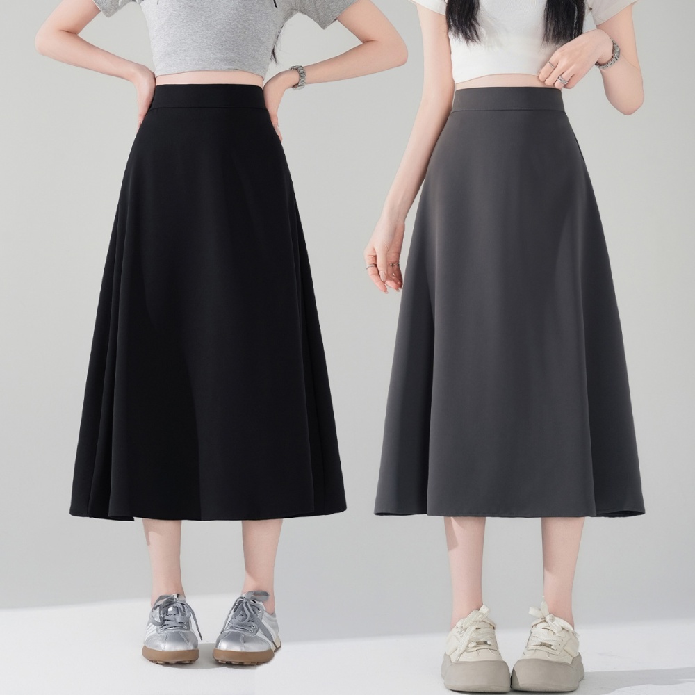 Korean style black all-match large yard skirt