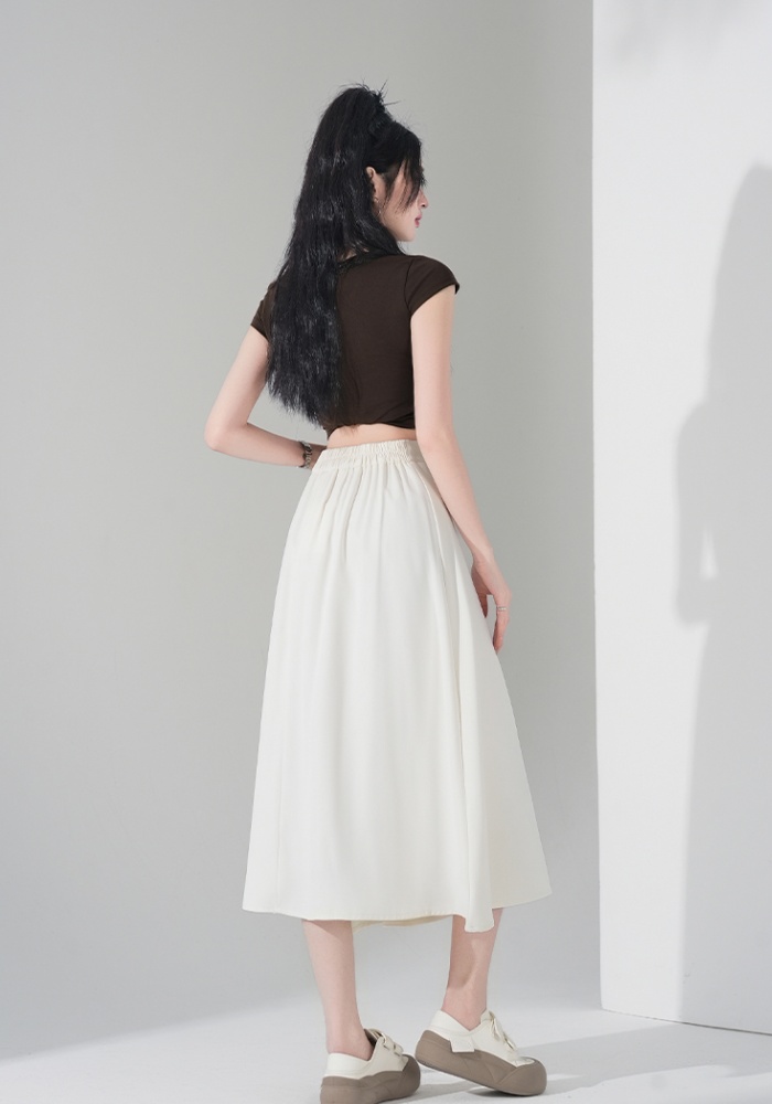 Korean style black all-match large yard skirt