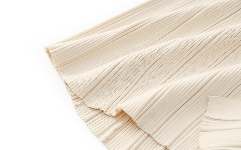 Split long summer knitted sleeveless pinched waist dress