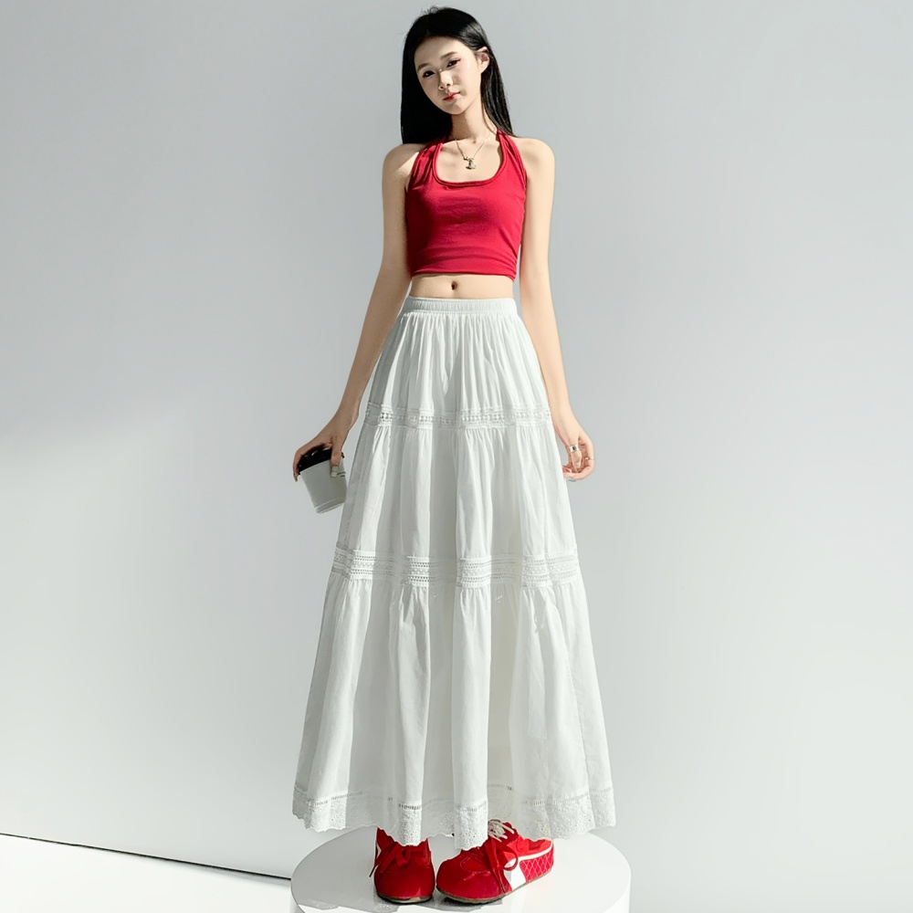 Long lace summer thick and disorderly skirt for women