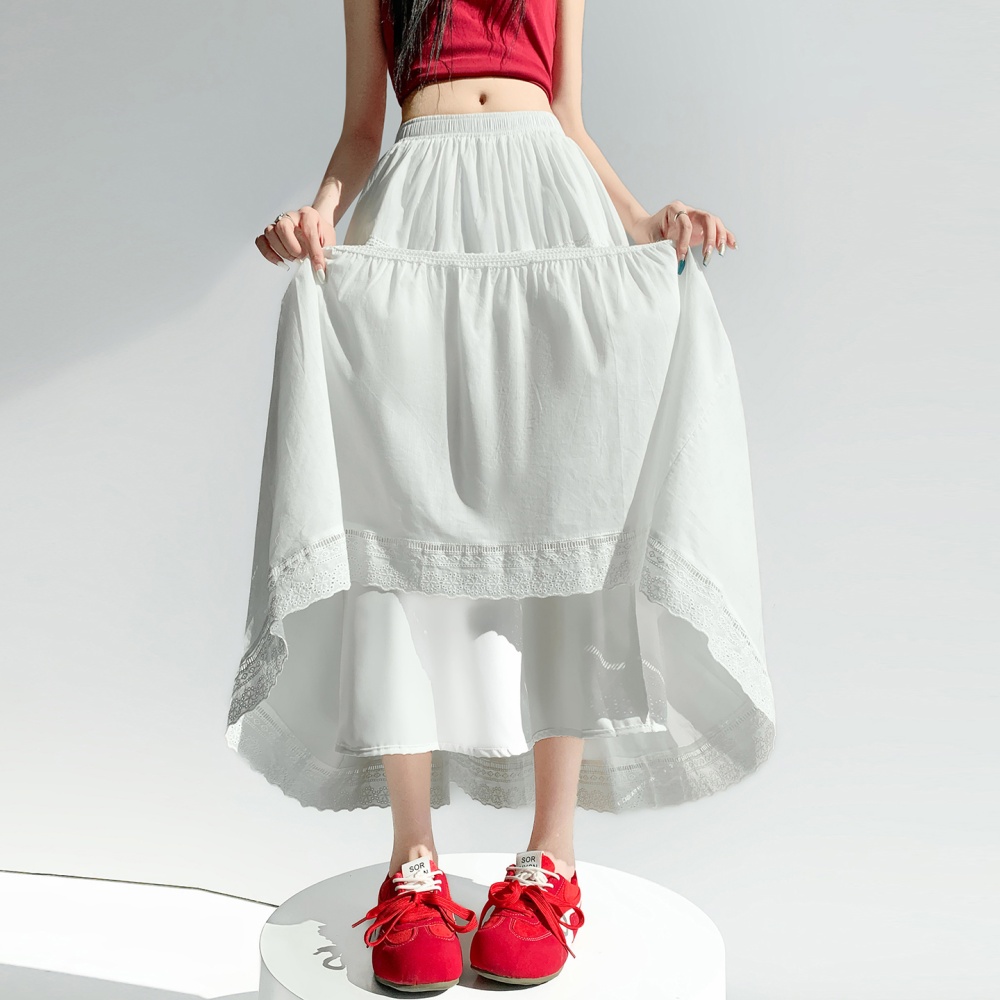 Long lace summer thick and disorderly skirt for women