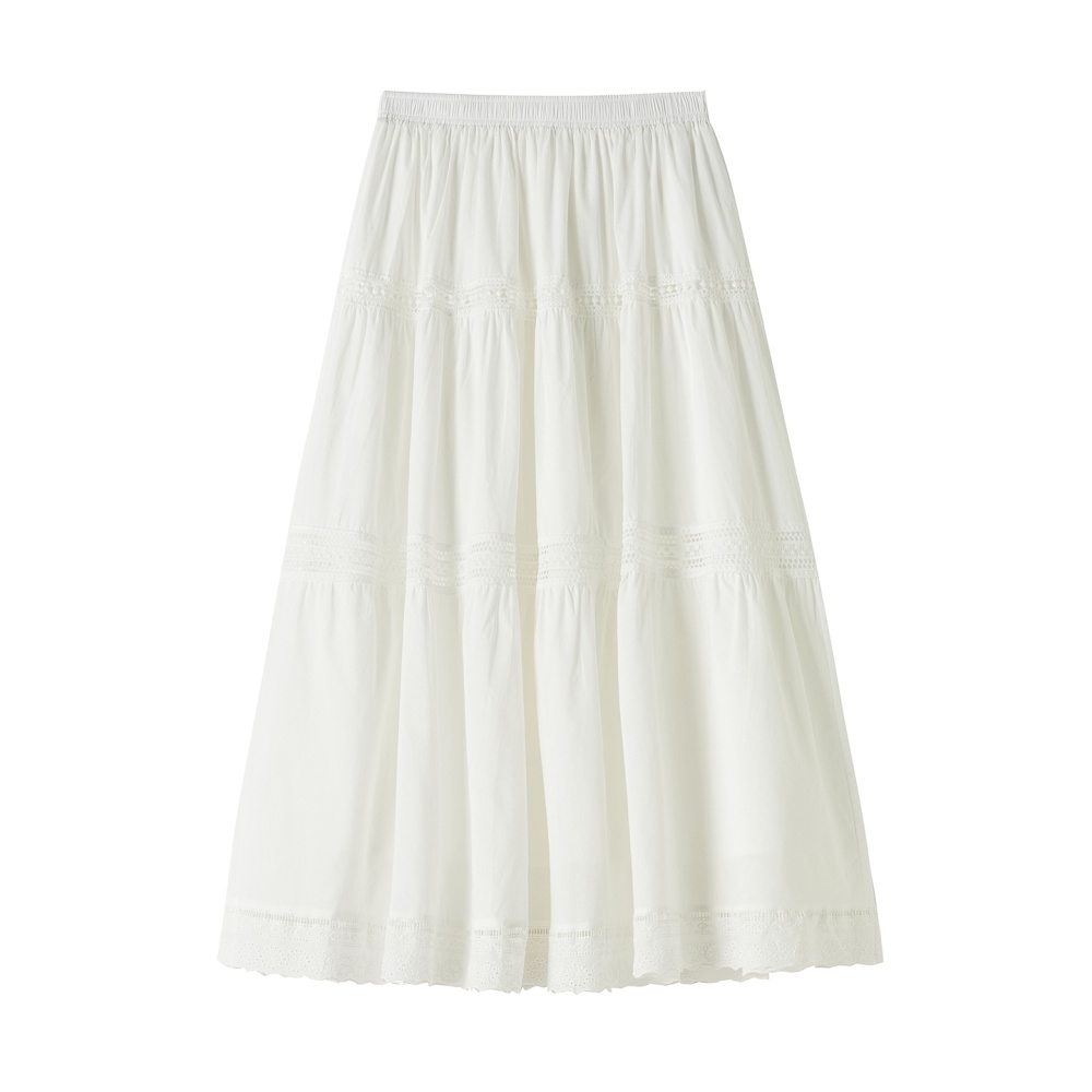 Long lace summer thick and disorderly skirt for women