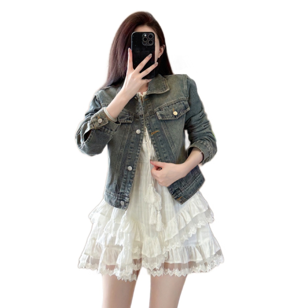 Show young commuting work clothing denim jacket for women