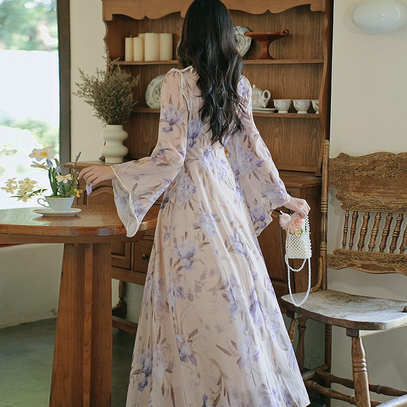 Vacation temperament seaside irregular dress