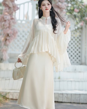 France style loose summer Chinese style dress 2pcs set