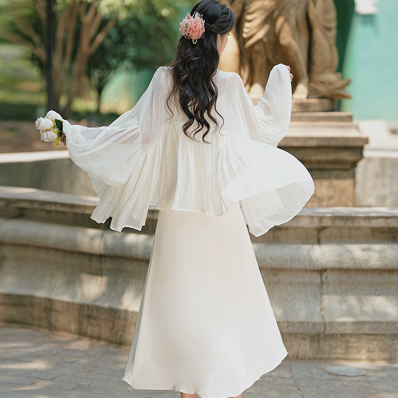 France style loose summer Chinese style dress 2pcs set