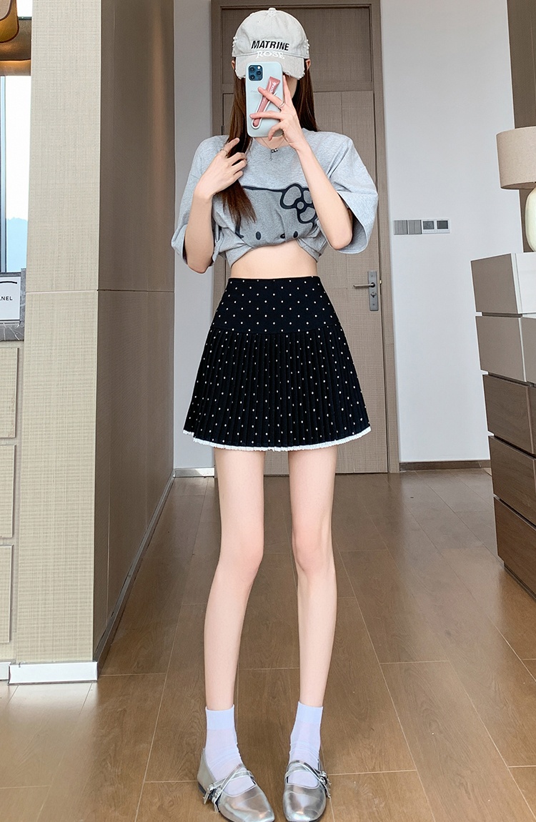 Slim spring high waist short skirt lace splice skirt for women