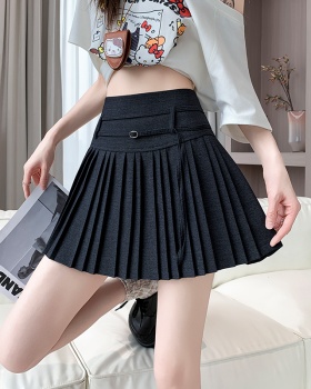A-line short skirt pleated skirt for women