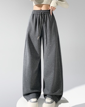 Starry sky rhinestone pants starry wide leg pants for women