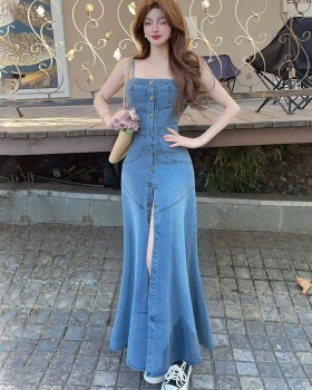 Sling long dress spring and summer dress