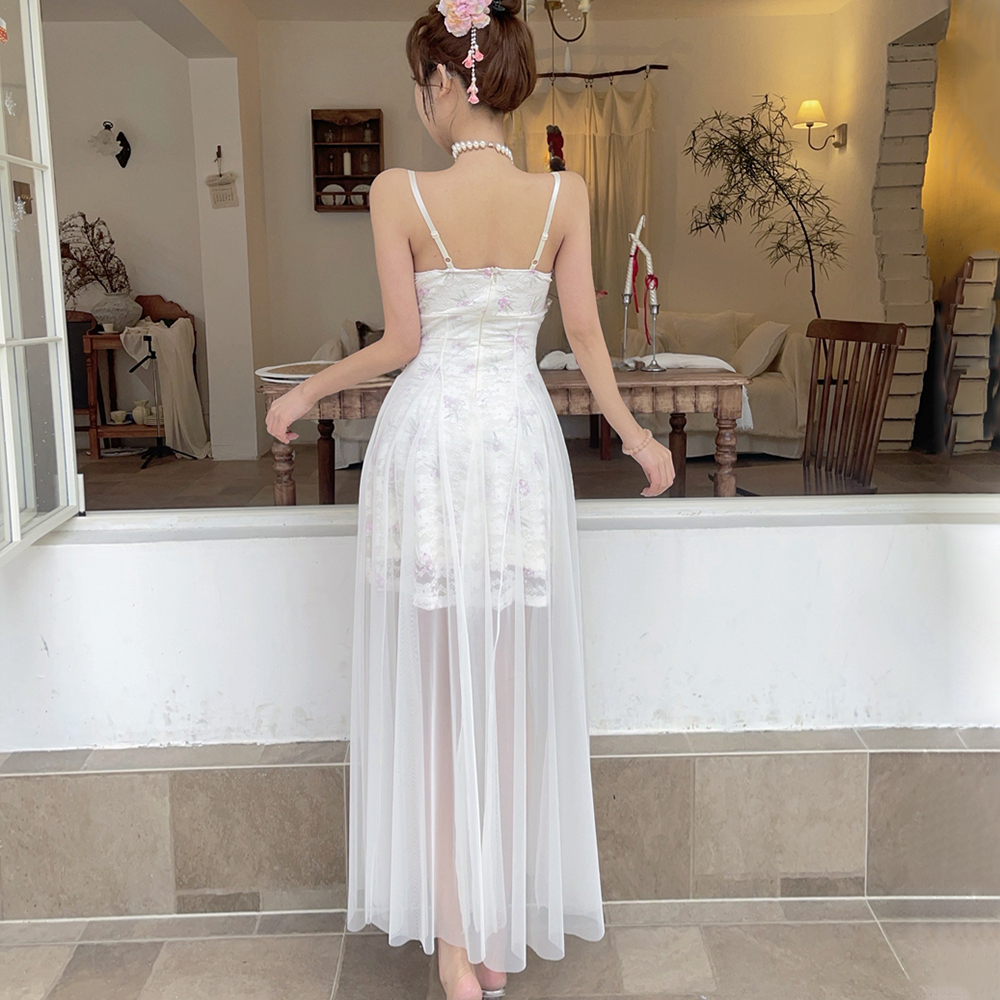 Thin breathable France style dress summer lady long dress