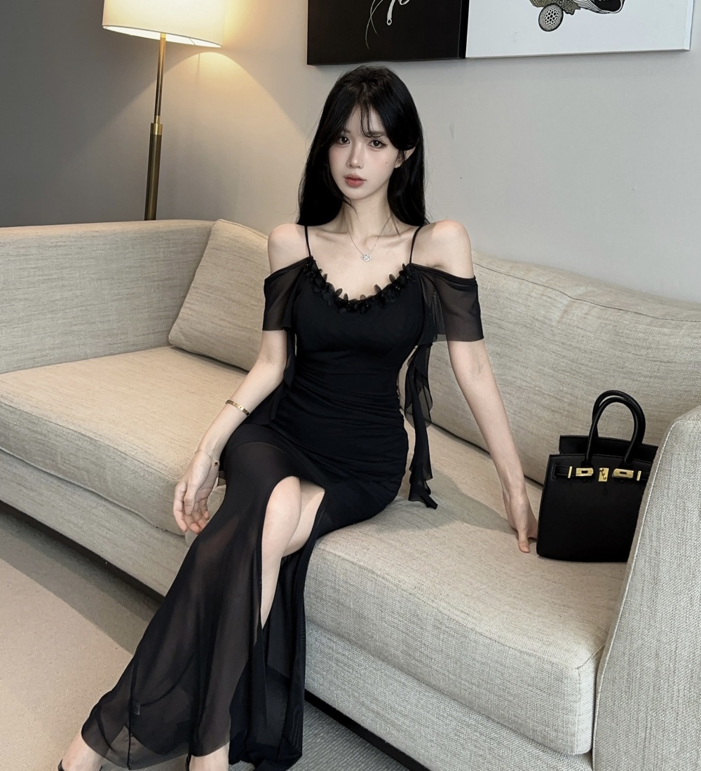 Split enticement dress vacation spicegirl long dress