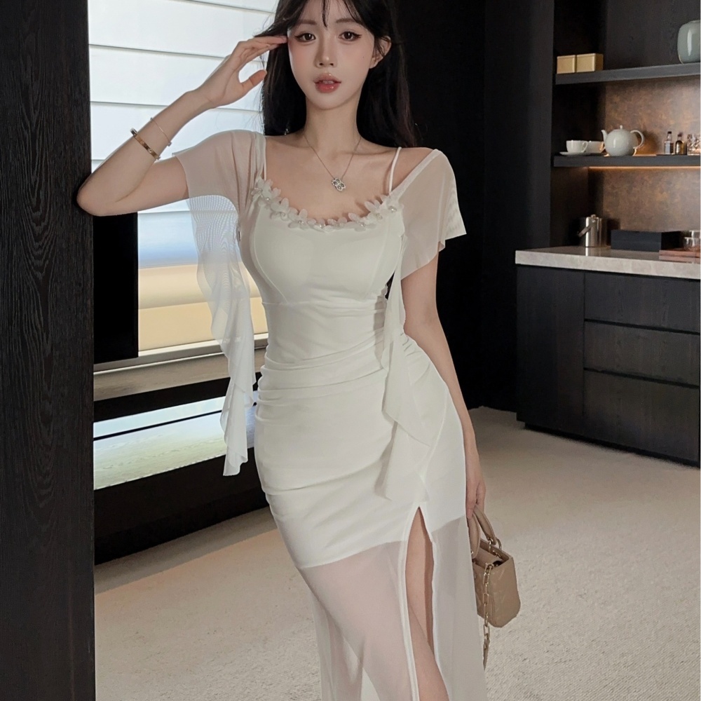 Split enticement dress vacation spicegirl long dress