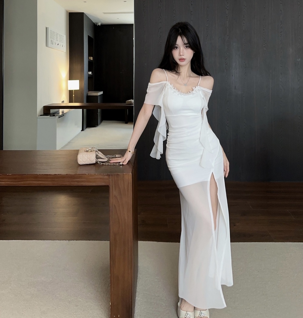 Split enticement dress vacation spicegirl long dress