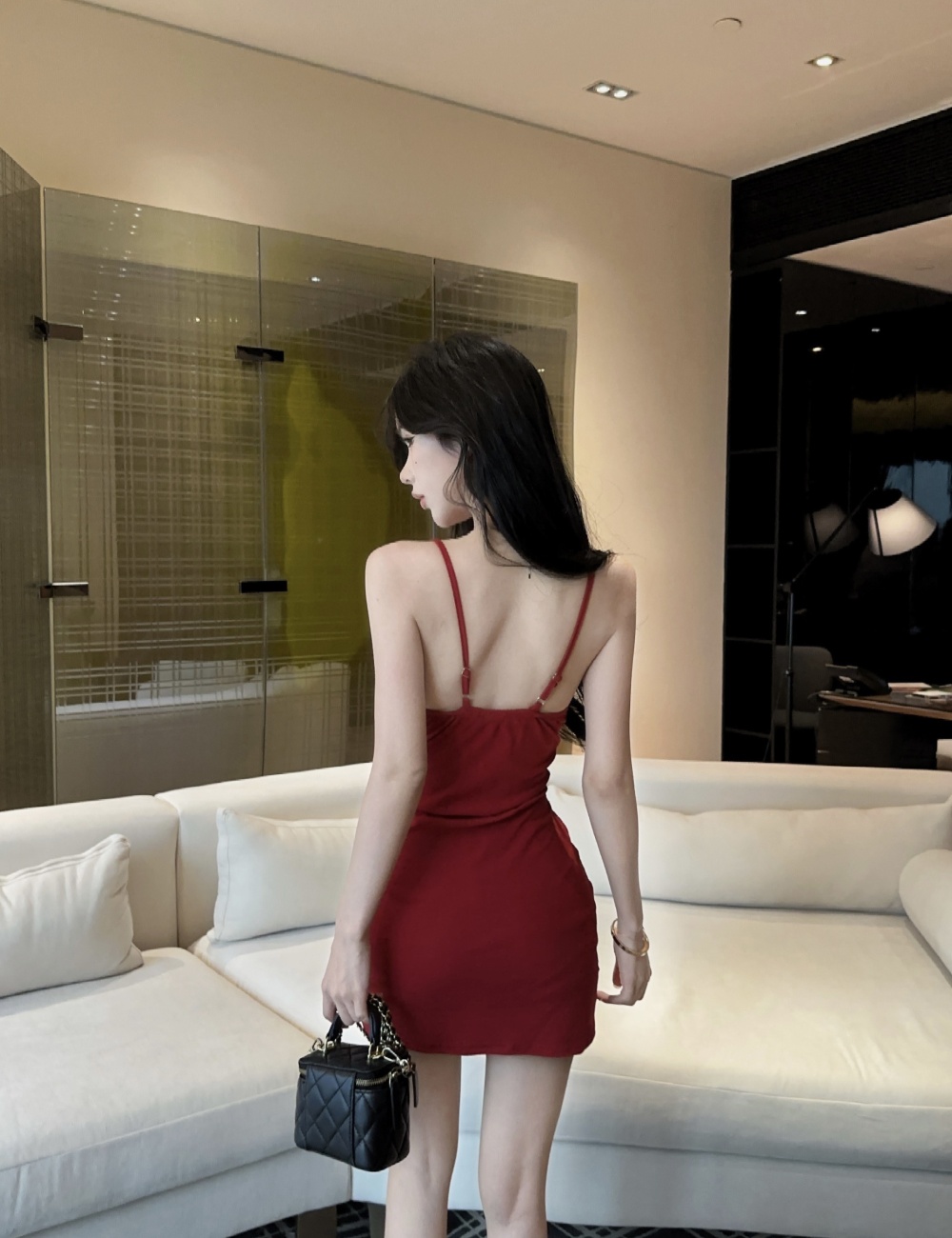 Slim sequins formal dress enticement dress for women