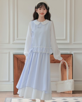 Commuting tender show young temperament skirt 2pcs set