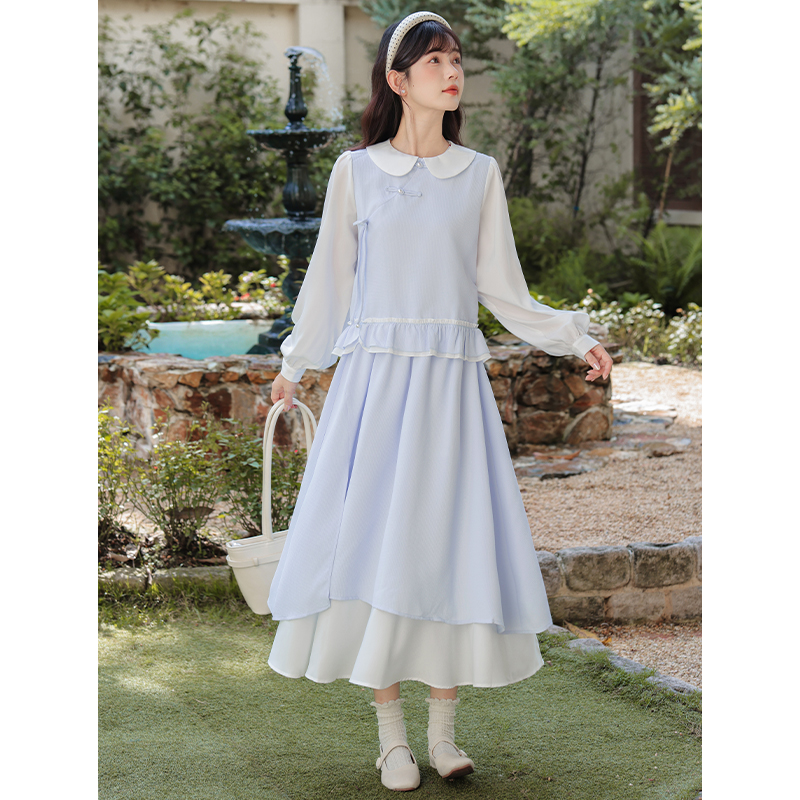 Commuting tender show young temperament skirt 2pcs set