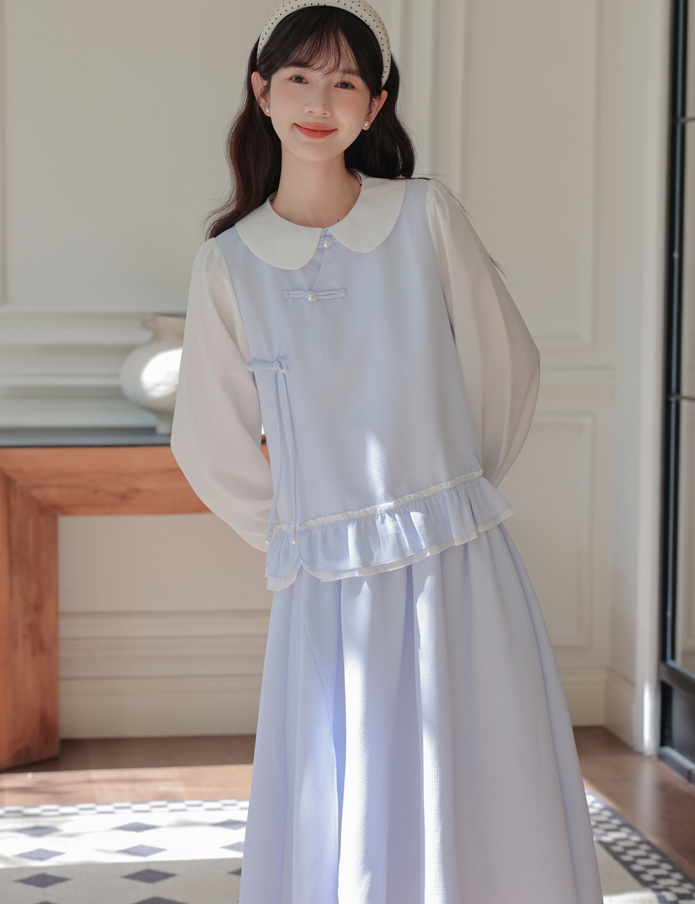Commuting tender show young temperament skirt 2pcs set