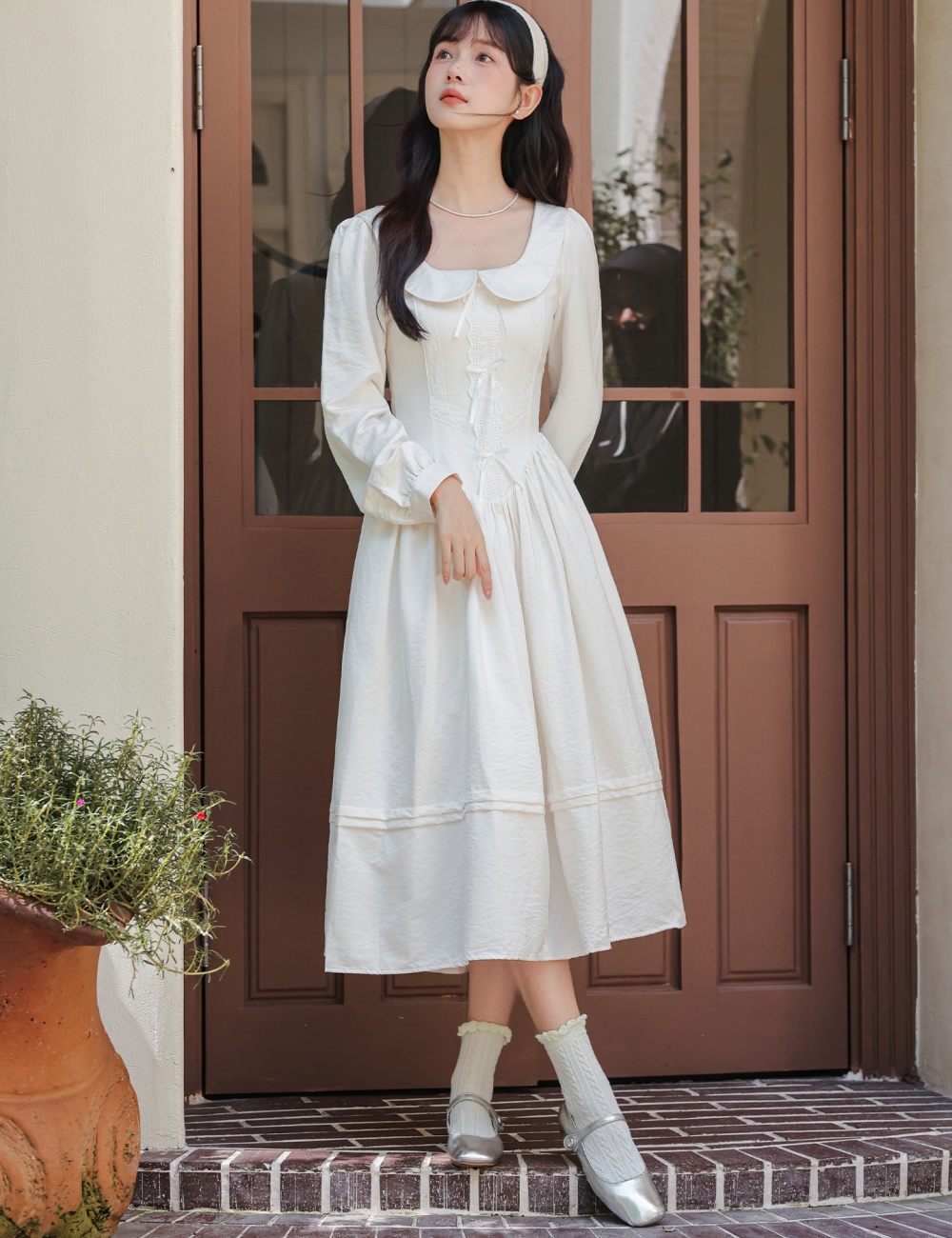 France style doll collar Sexy underwear long collar dress