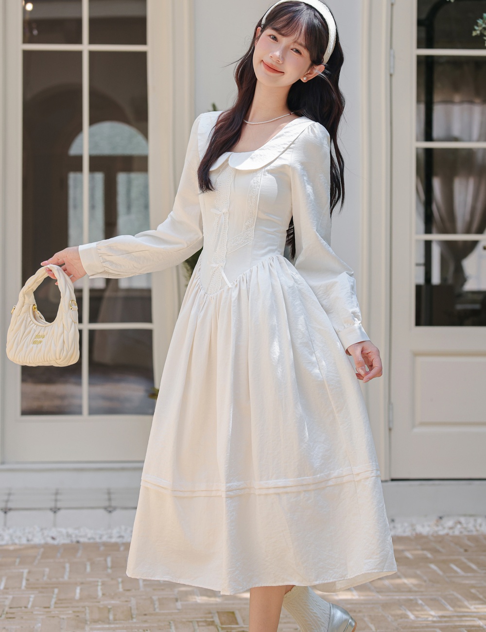 France style doll collar Sexy underwear long collar dress