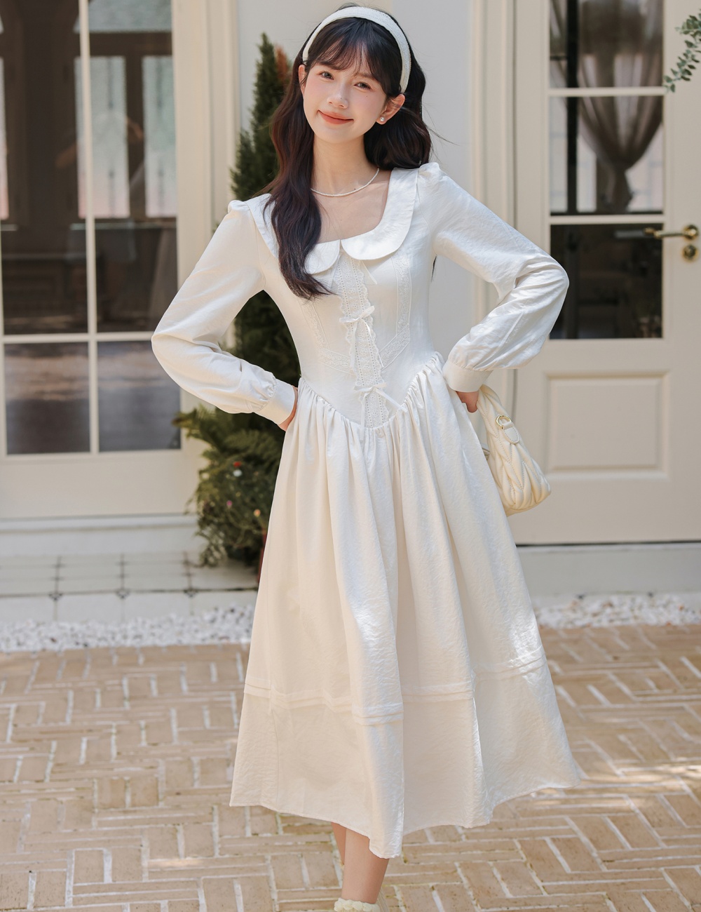 France style doll collar Sexy underwear long collar dress
