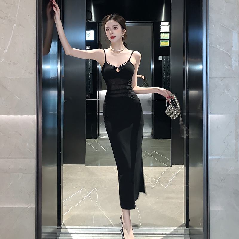 Spicegirl strap dress spring and summer long dress for women