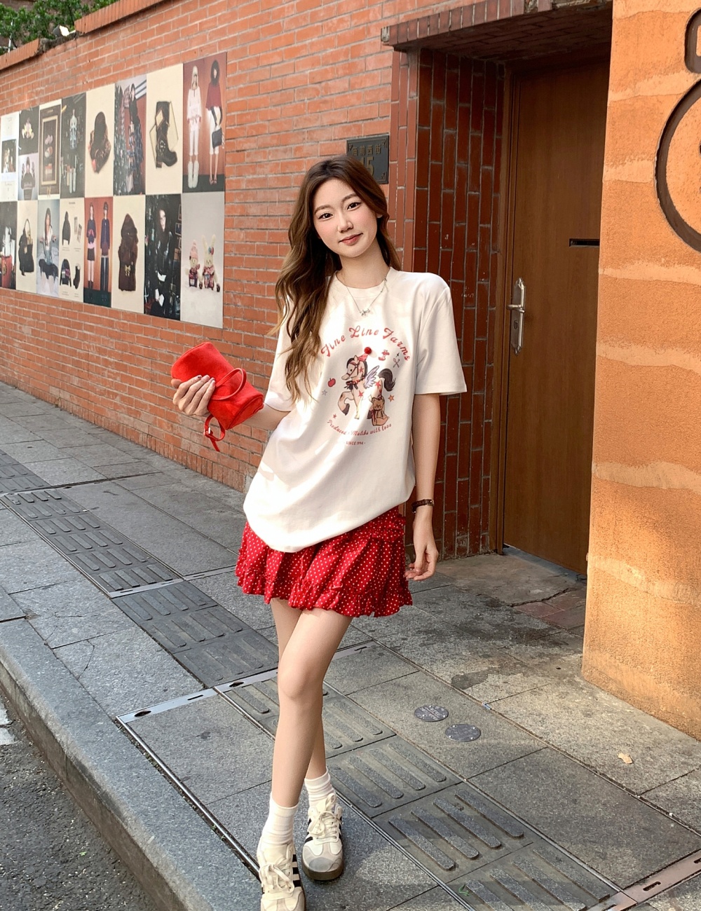 Short sleeve Casual tops cartoon T-shirt for women