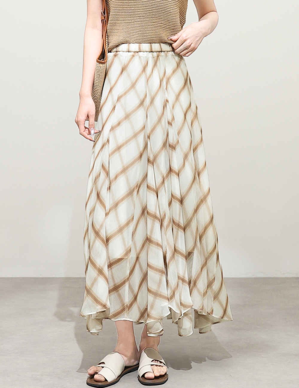 Mermaid vacation irregular long skirt A-line slim skirt for women