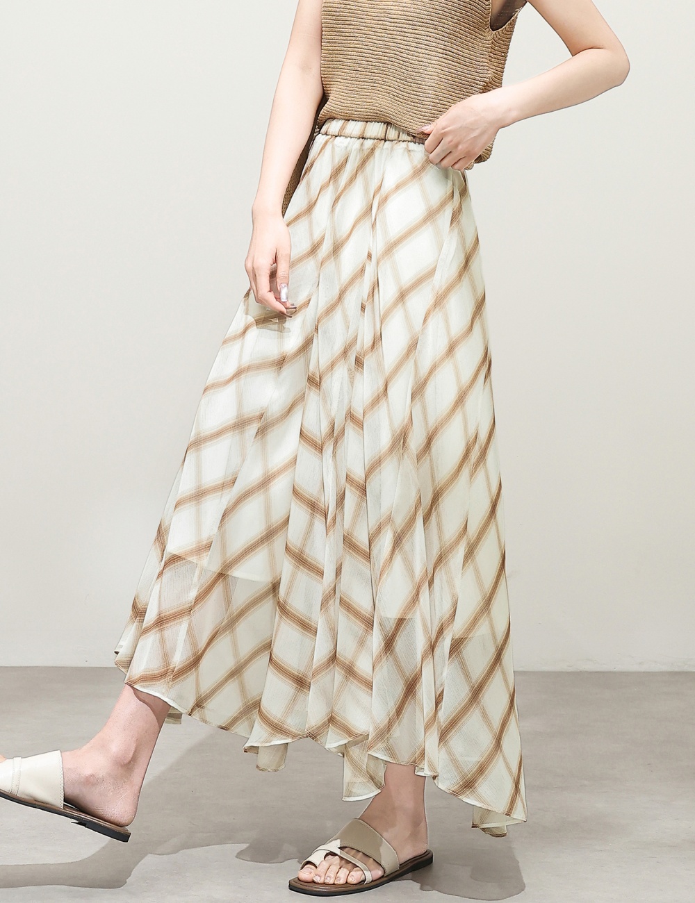 Mermaid vacation irregular long skirt A-line slim skirt for women