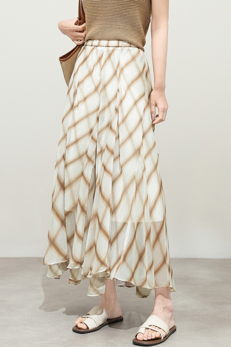 Mermaid vacation irregular long skirt A-line slim skirt for women