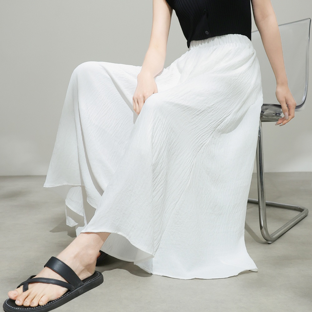 Lazy drape culottes small fellow high waist wide leg pants