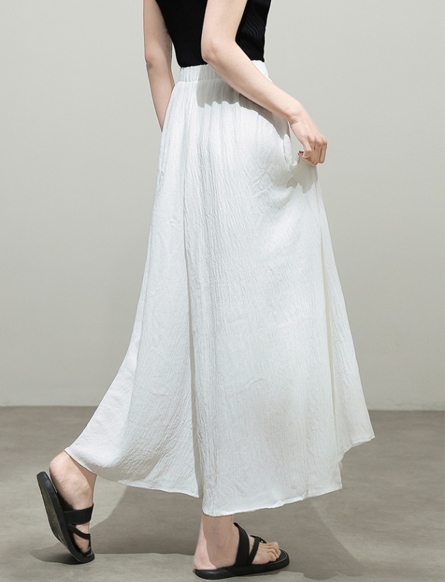 Lazy drape culottes small fellow high waist wide leg pants