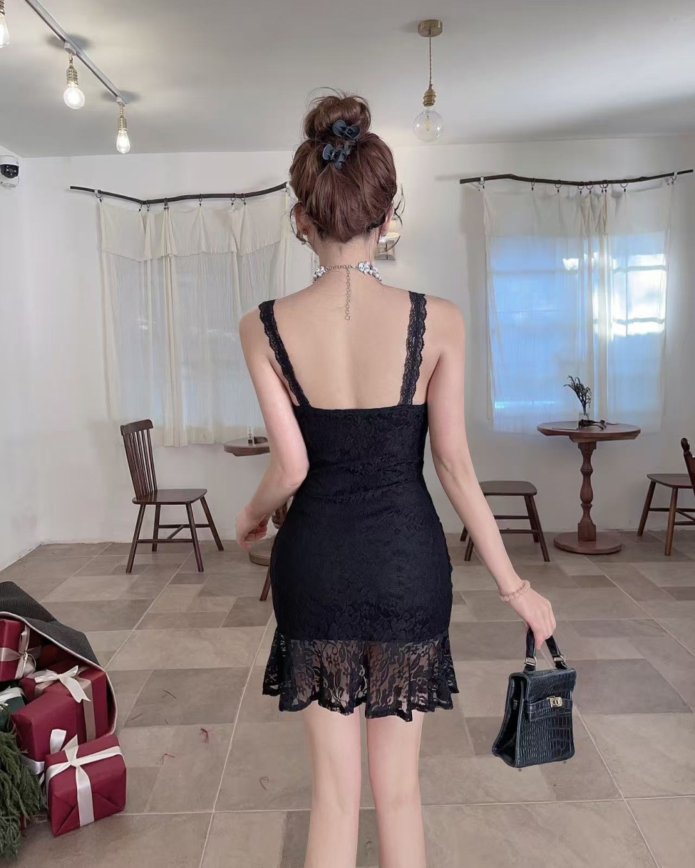 Spicegirl package hip lace slim sling sexy dress for women