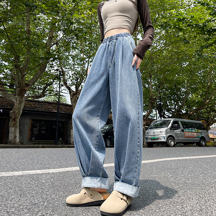 Nine tenths wide leg pants loose harem pants for women