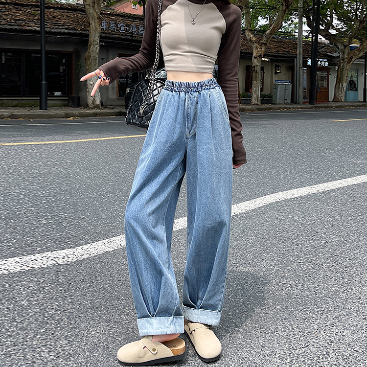 Nine tenths wide leg pants loose harem pants for women