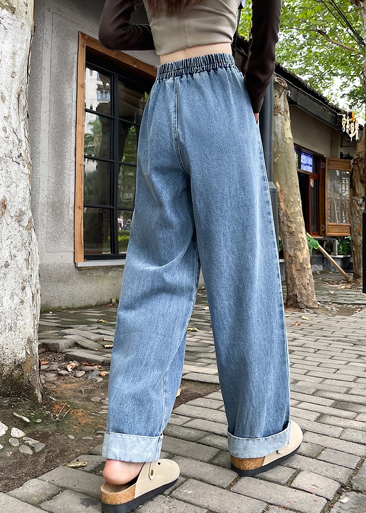 Nine tenths wide leg pants loose harem pants for women