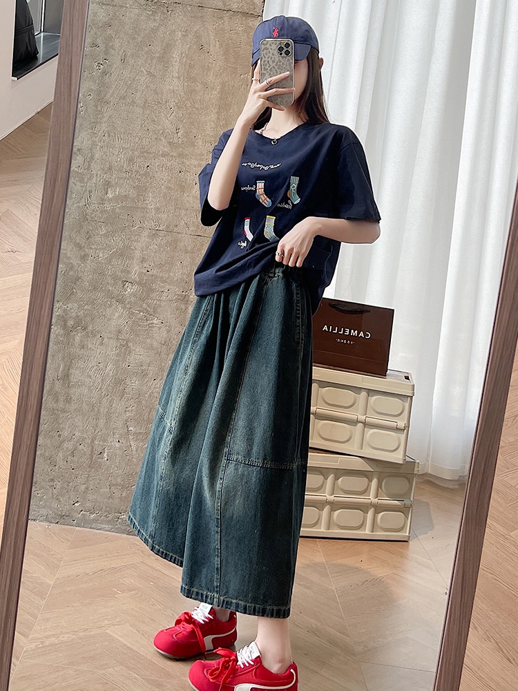 High waist pure cotton spring and autumn pants for women